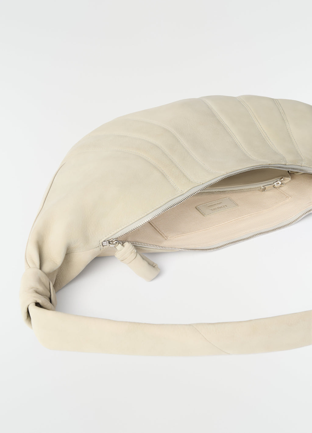 LARGE CROISSANT BAG IN ALPACA NUBUCK LEATHER