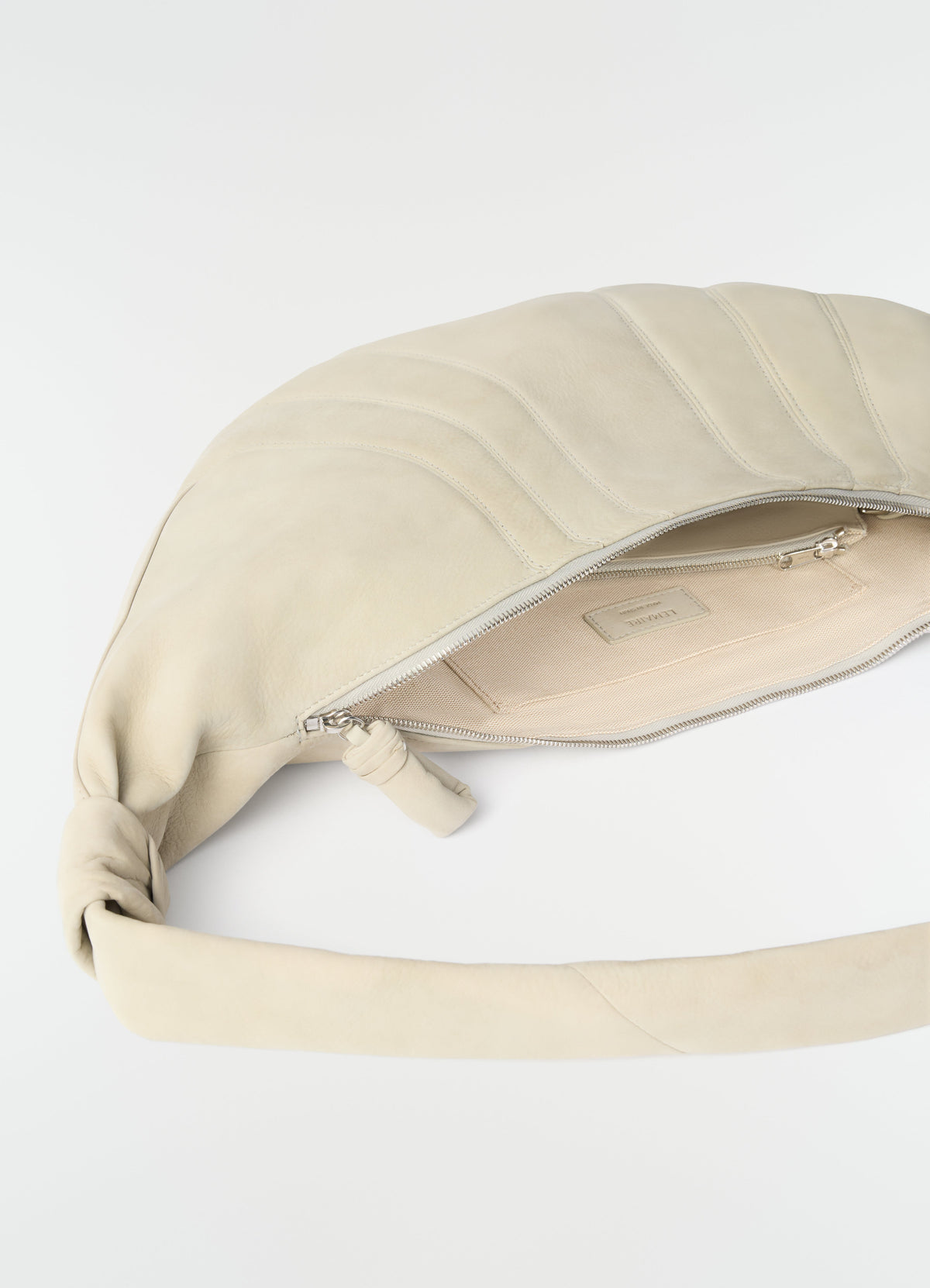 LARGE CROISSANT BAG IN ALPACA NUBUCK LEATHER