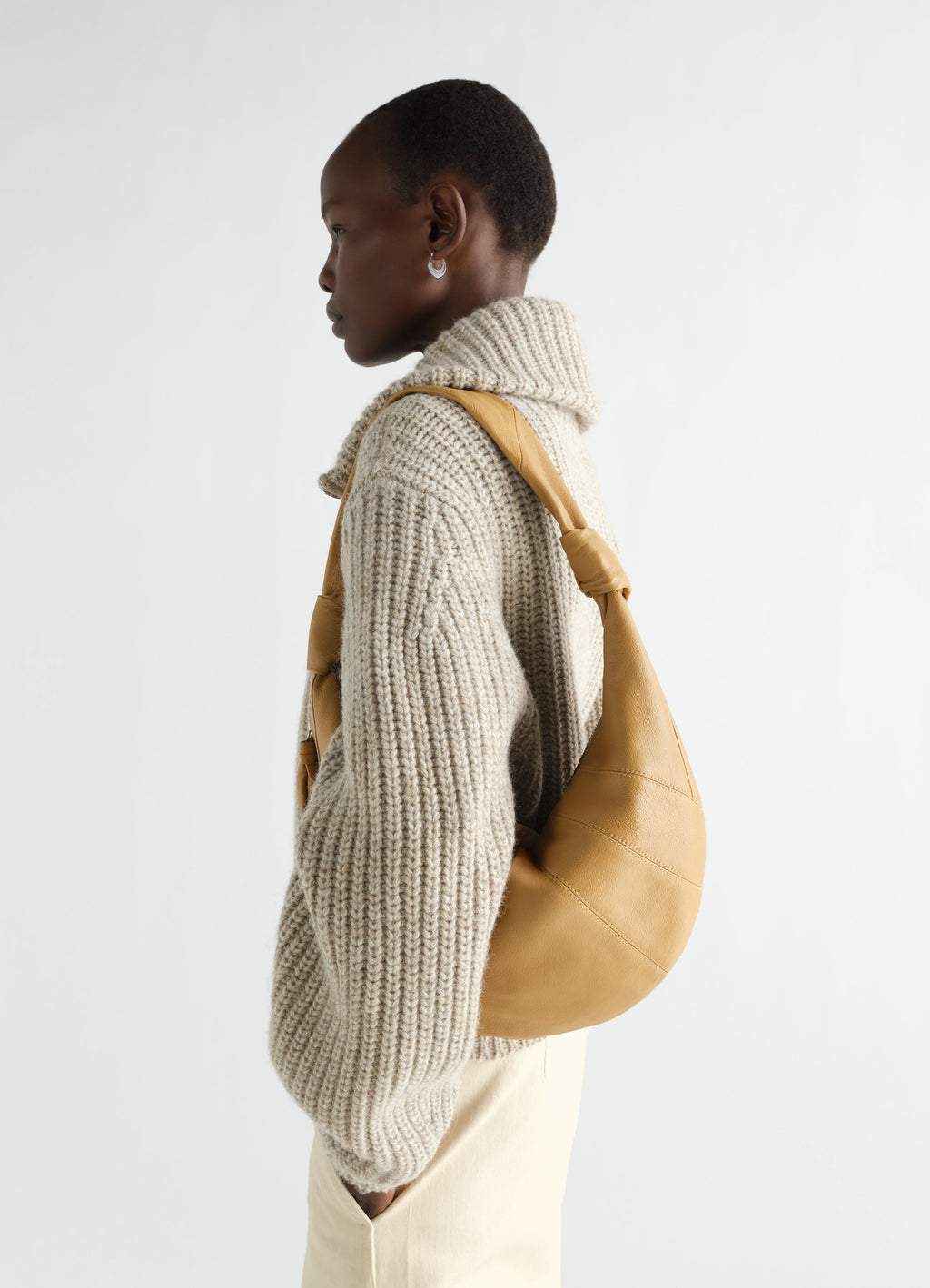 SAC FORTUNE CROISSANT EN CUIR DE CHÈVRE