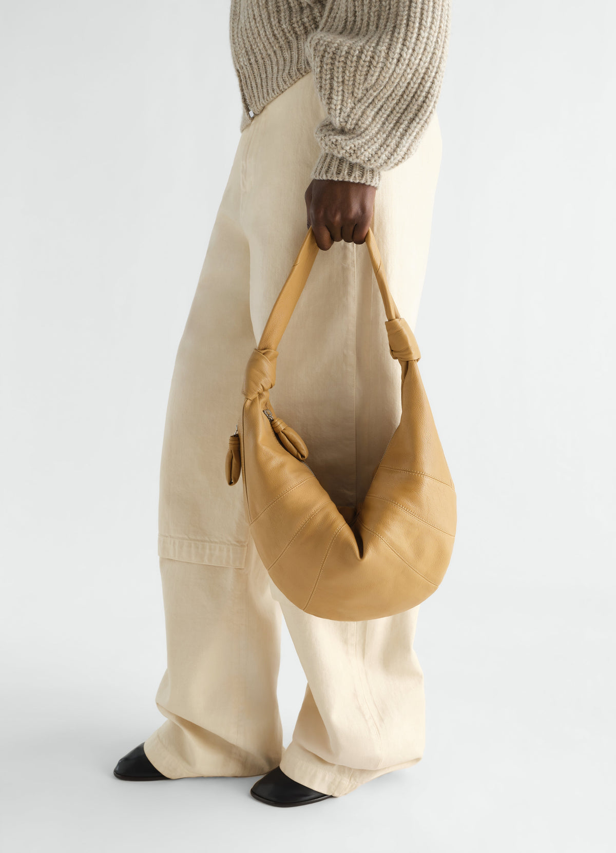 SAC FORTUNE CROISSANT EN CUIR DE CHÈVRE