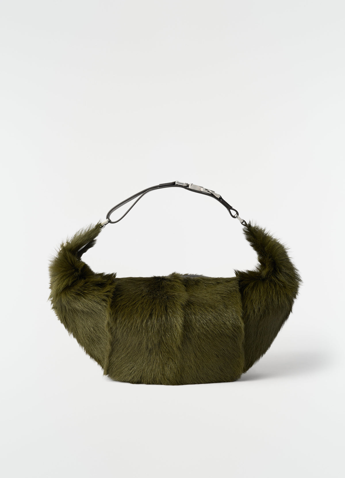 QUIVER CLIP BAG IN LONG HAIRY GOAT LEATHER