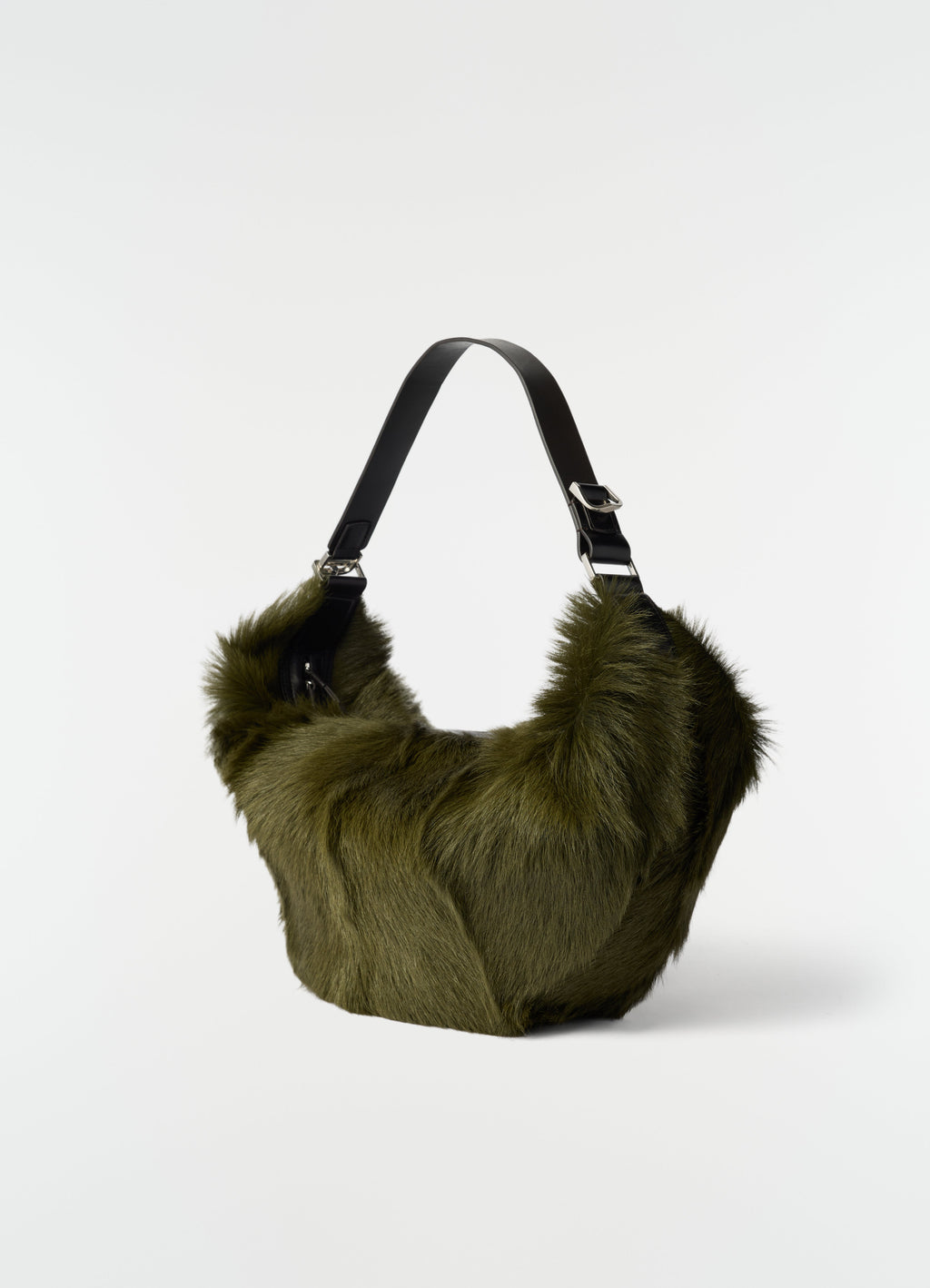 QUIVER CLIP BAG IN LONG HAIRY GOAT LEATHER