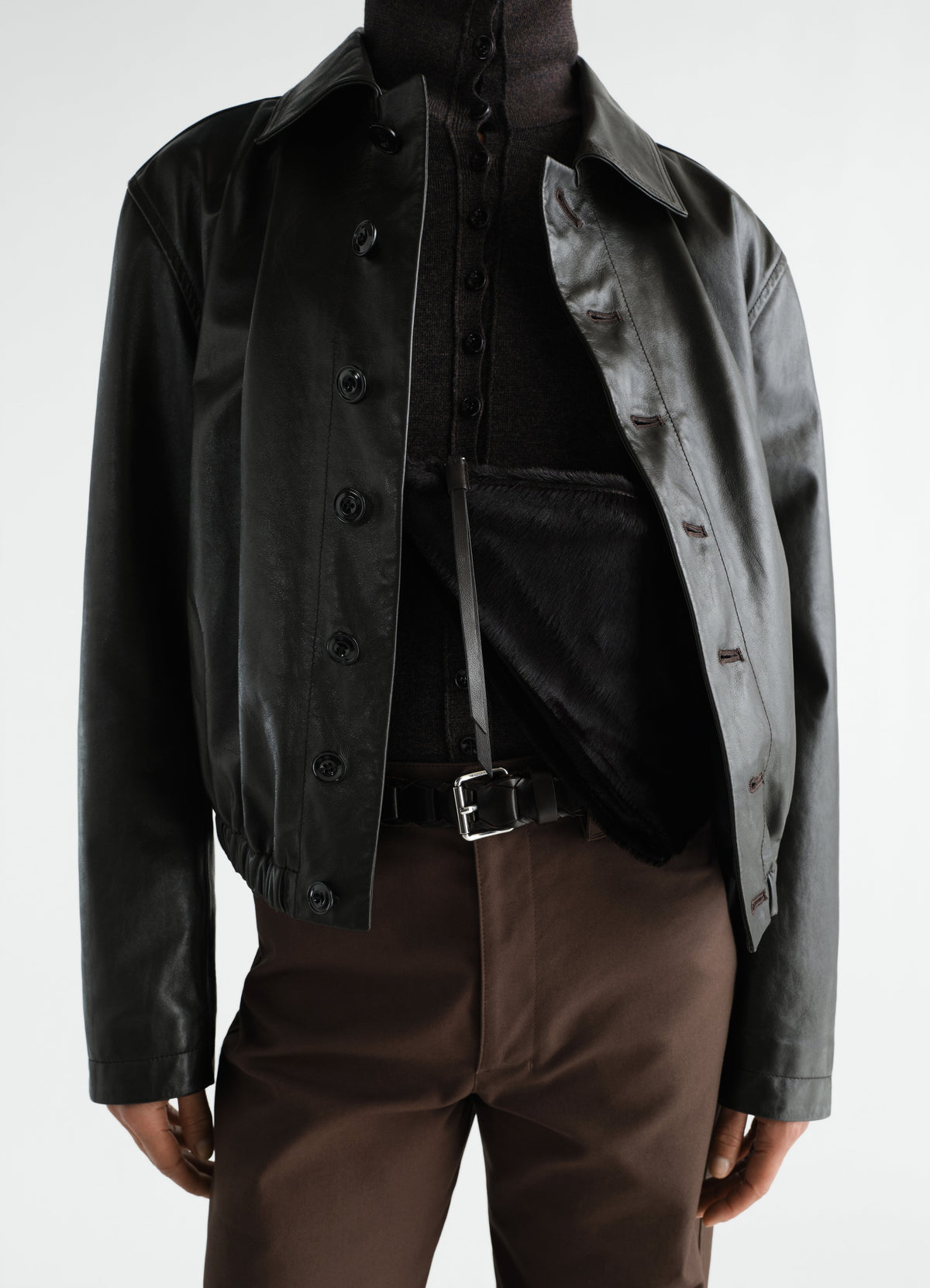 POCKET SCARF BAG IN HAIRY CALFSKIN LEATHER