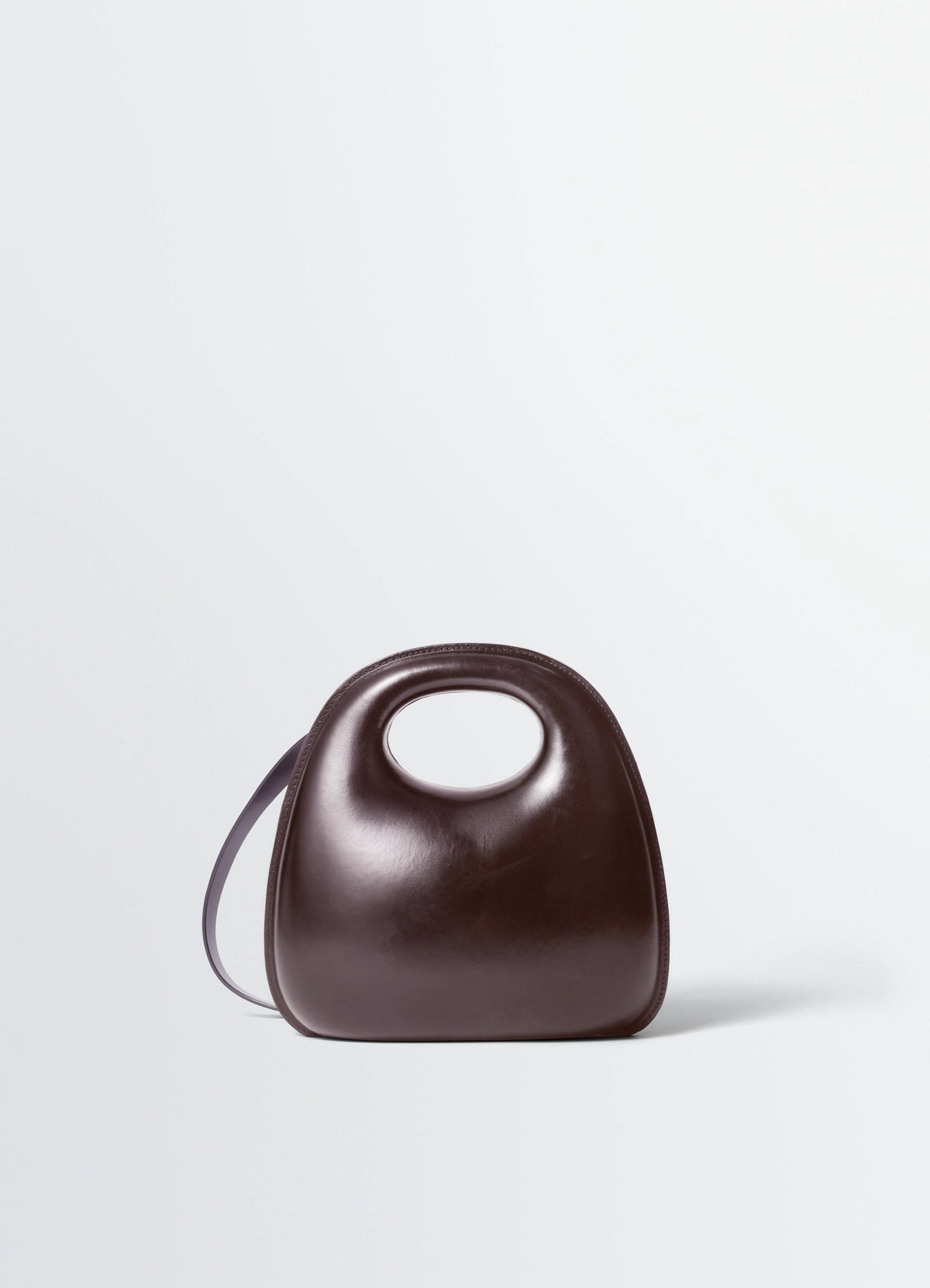 SAC EGG EN CUIR DE VACHETTE PATINÉ