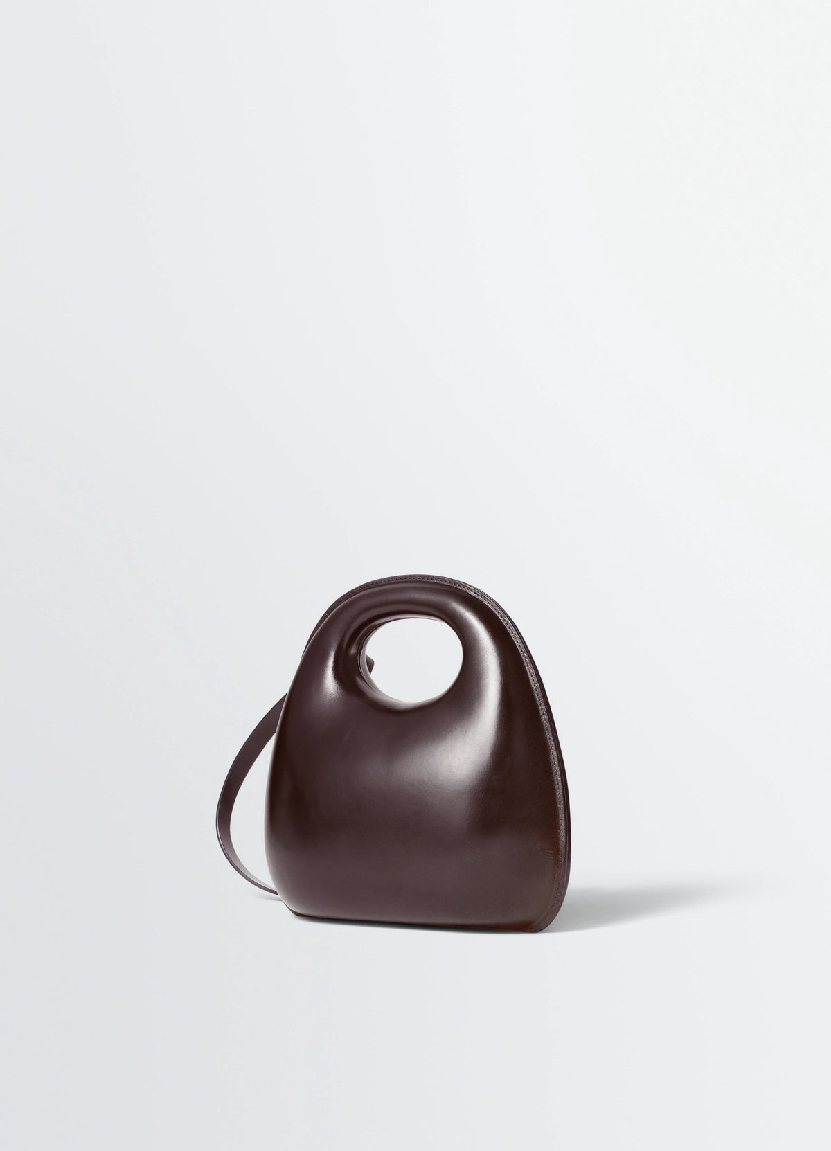 SAC EGG EN CUIR DE VACHETTE PATINÉ