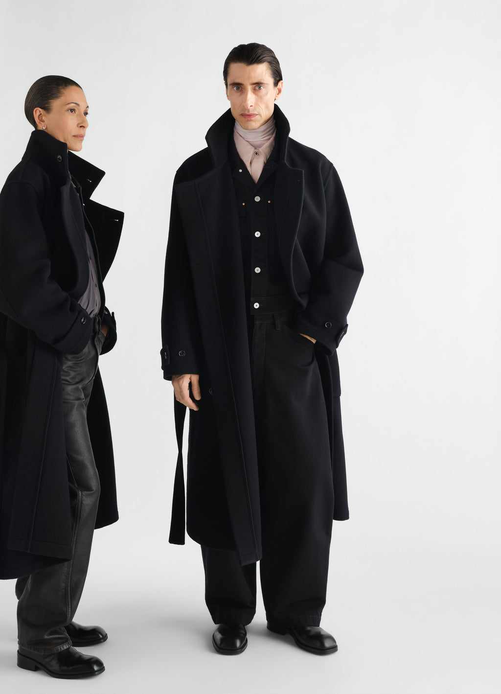 WRAP COAT IN DOUBLE WOOL