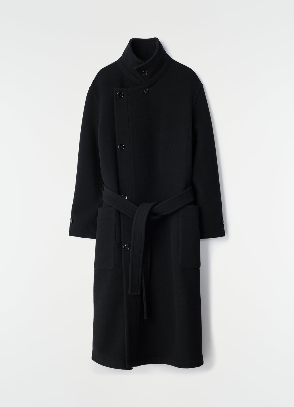 WRAP COAT IN DOUBLE WOOL