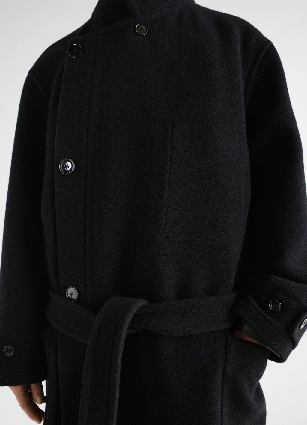 WRAP COAT IN DOUBLE WOOL