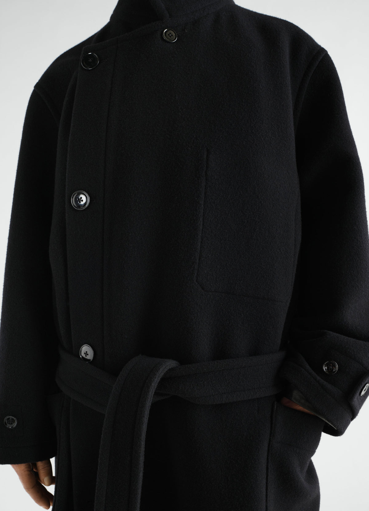 WRAP COAT IN DOUBLE WOOL