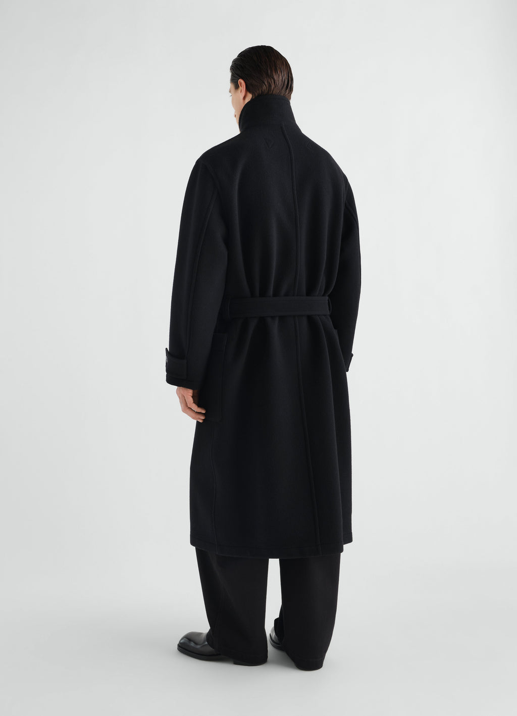 WRAP COAT IN DOUBLE WOOL