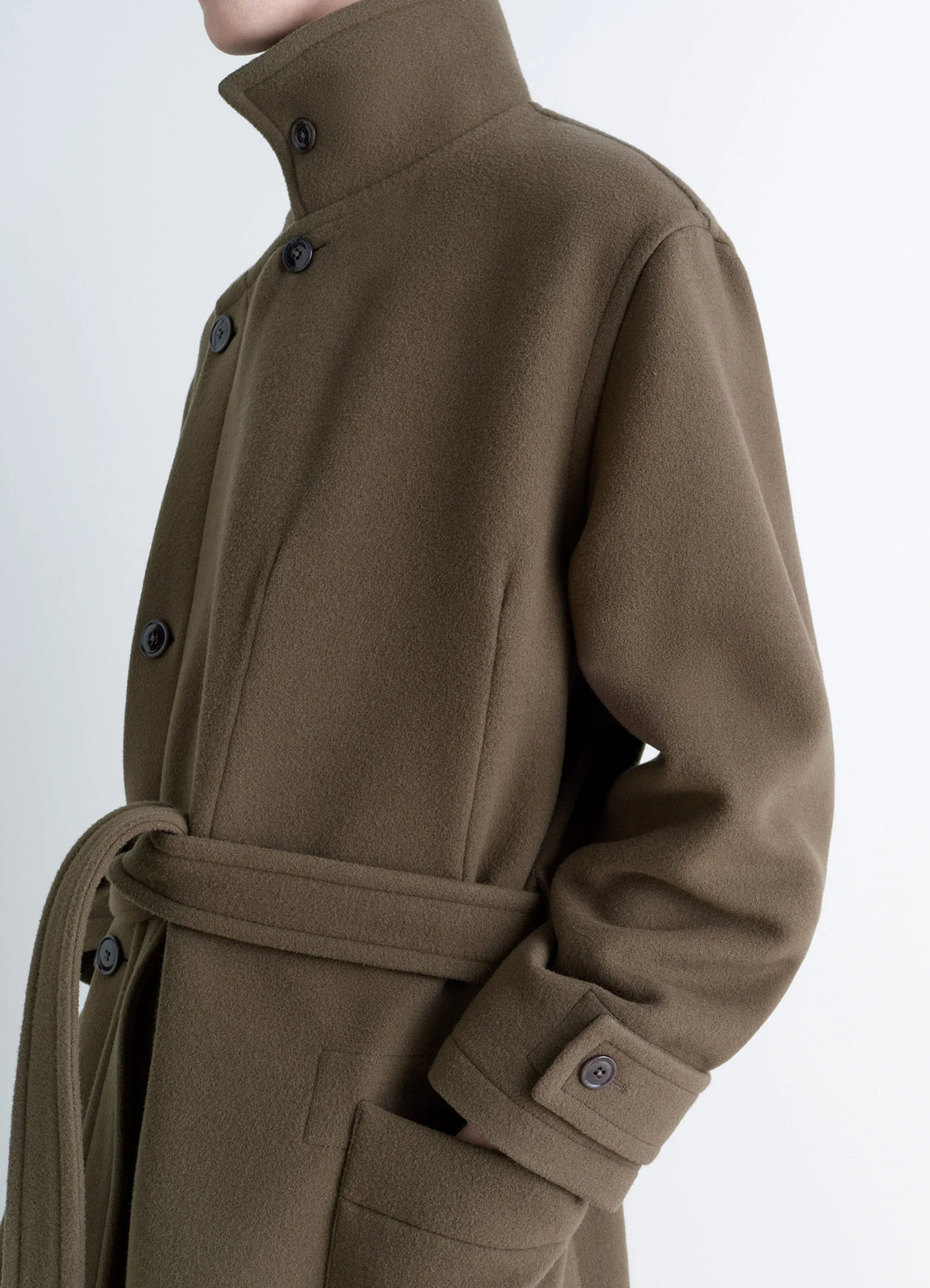 WRAP COAT IN DOUBLE WOOL