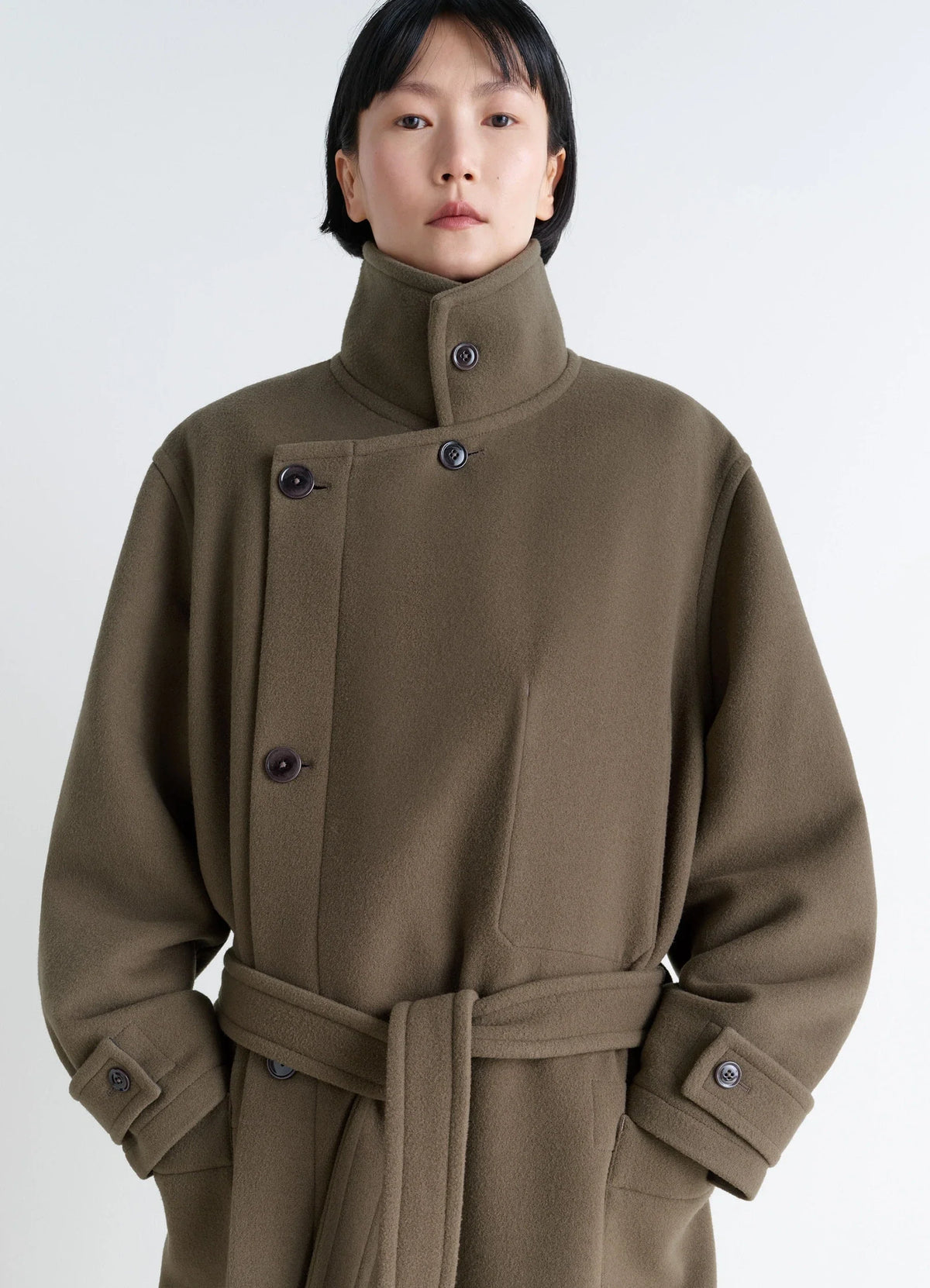 WRAP COAT IN DOUBLE WOOL