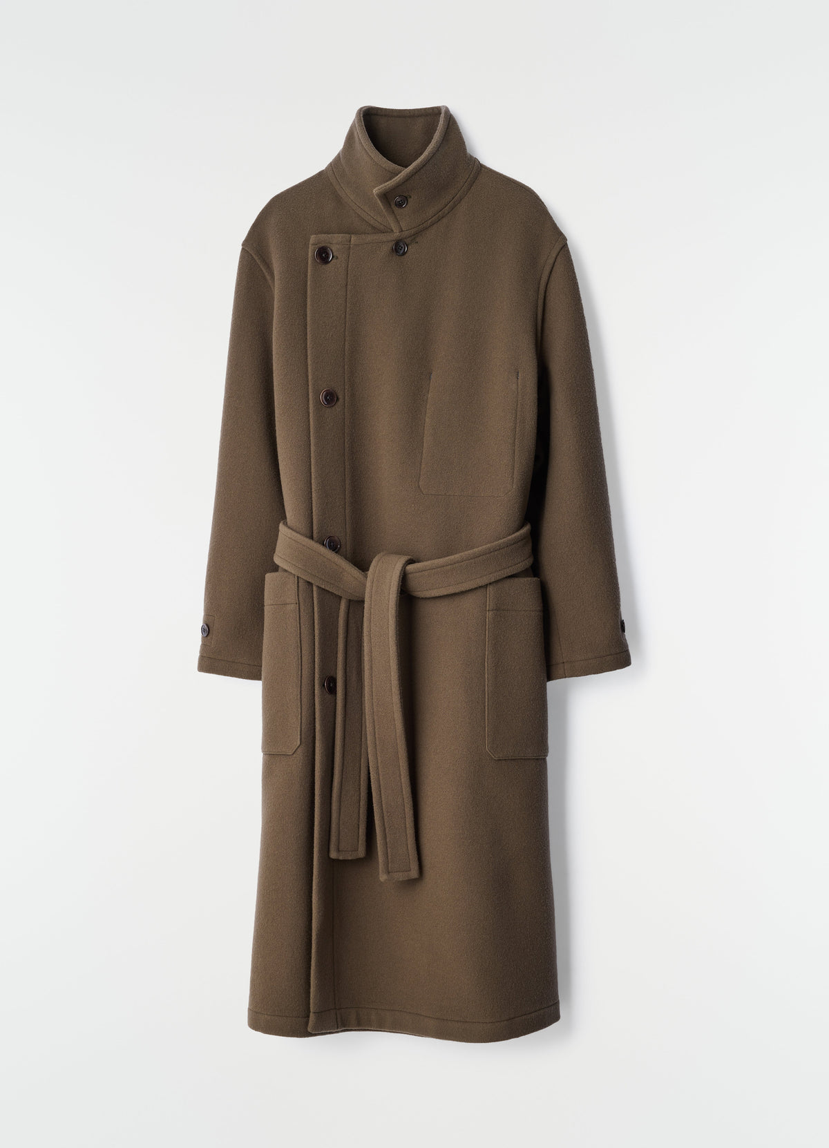 WRAP COAT IN DOUBLE WOOL