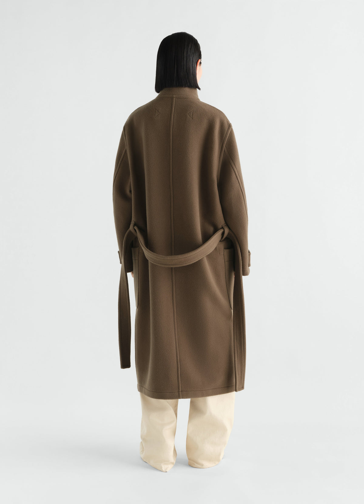 WRAP COAT IN DOUBLE WOOL