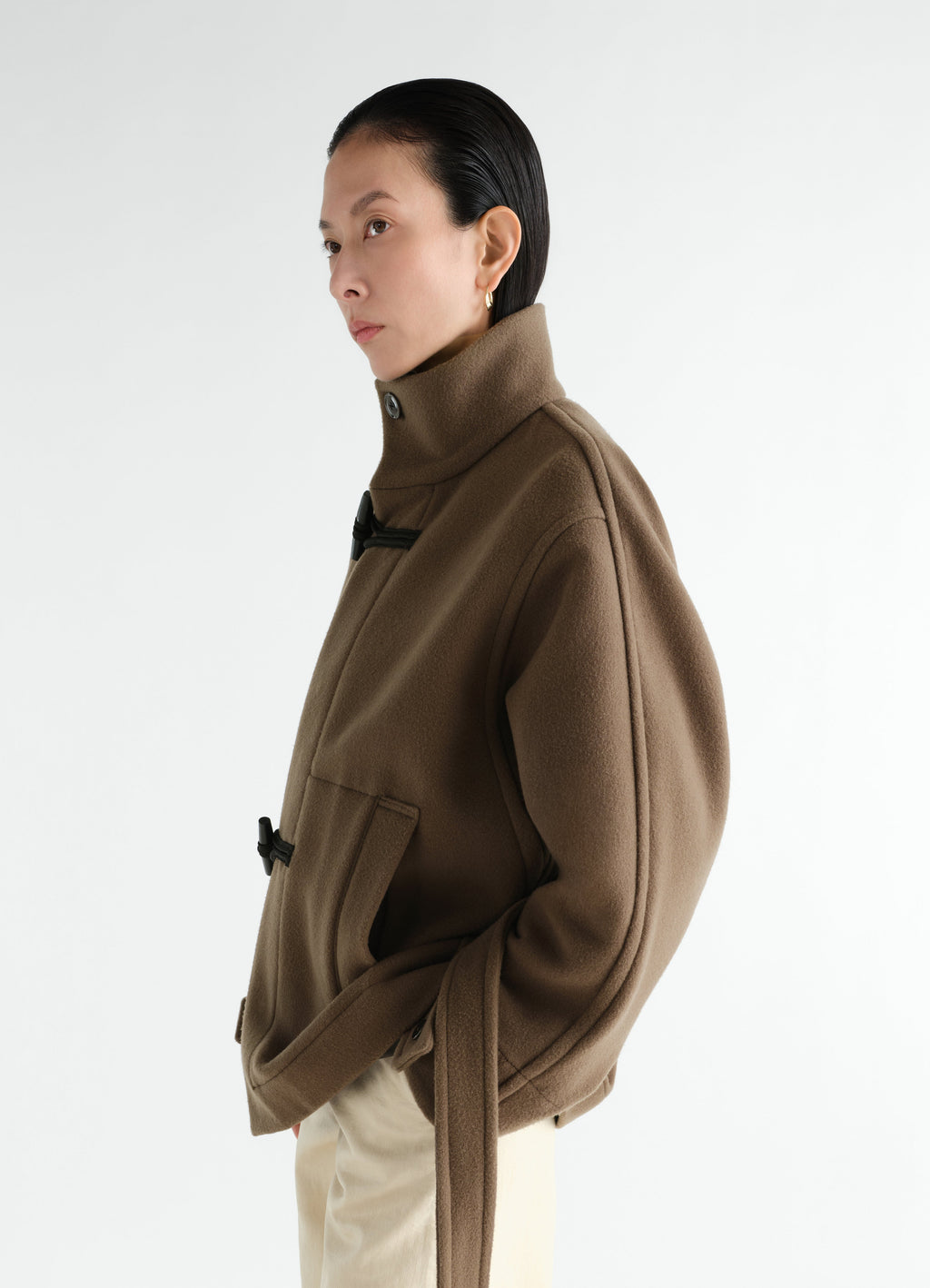 DUFFLE-COAT COURT EN DOUBLE LAINE