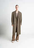 MANTEAU CHESTERFIELD EN TWEED HARRIS À MOTIF CHEVRON