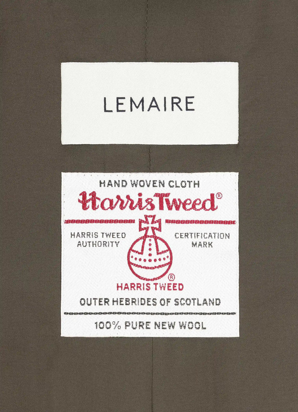 MANTEAU CHESTERFIELD EN TWEED HARRIS À MOTIF CHEVRON