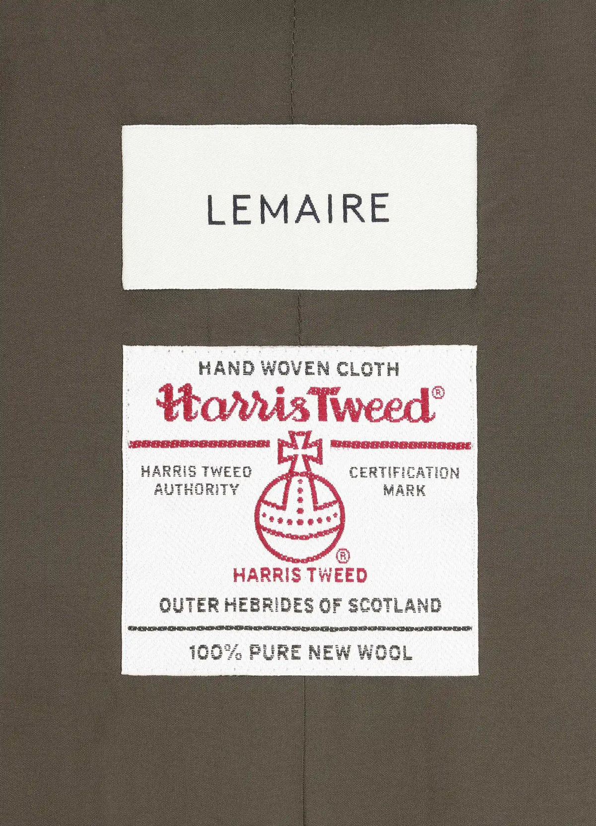 MANTEAU CHESTERFIELD EN TWEED HARRIS À MOTIF CHEVRON