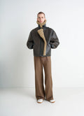 MANTEAU EN PEAU LAINÉE