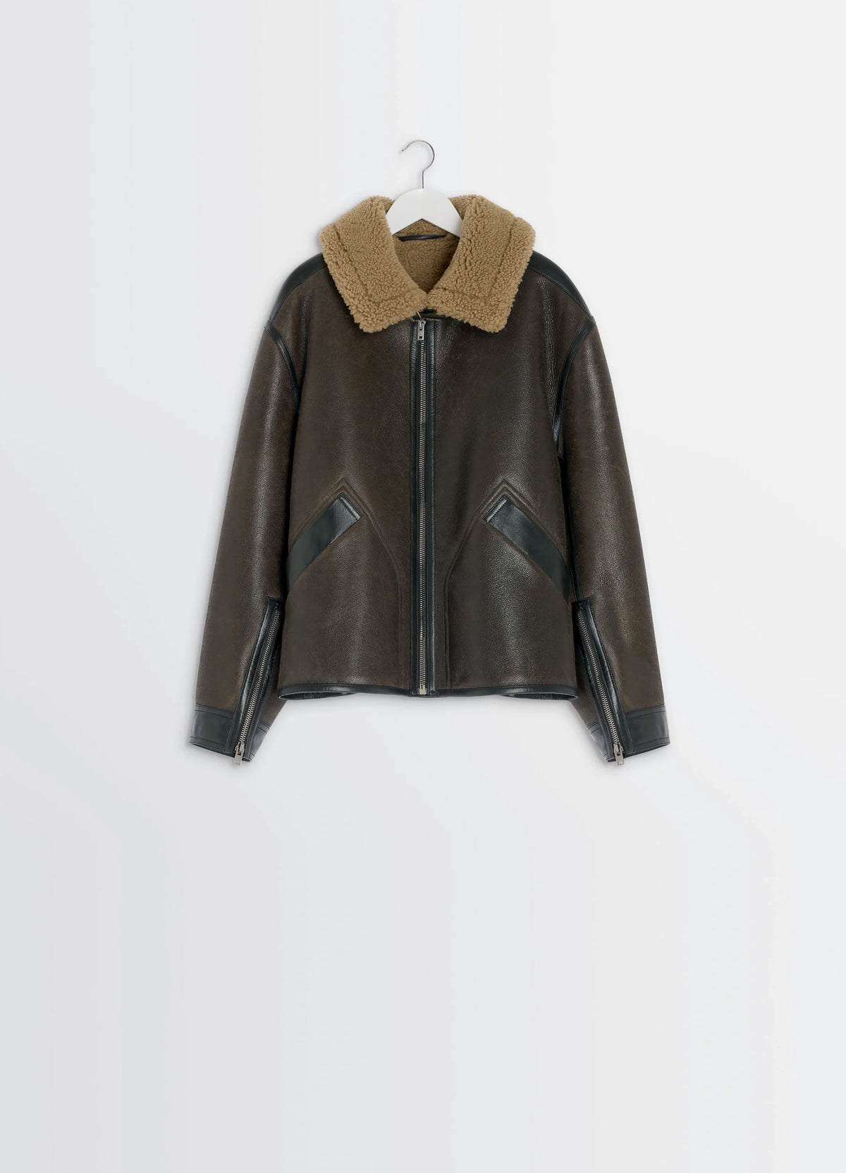 MANTEAU EN PEAU LAINÉE