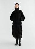 SHORT WRAP COAT IN FELTED WOOL ALPACA