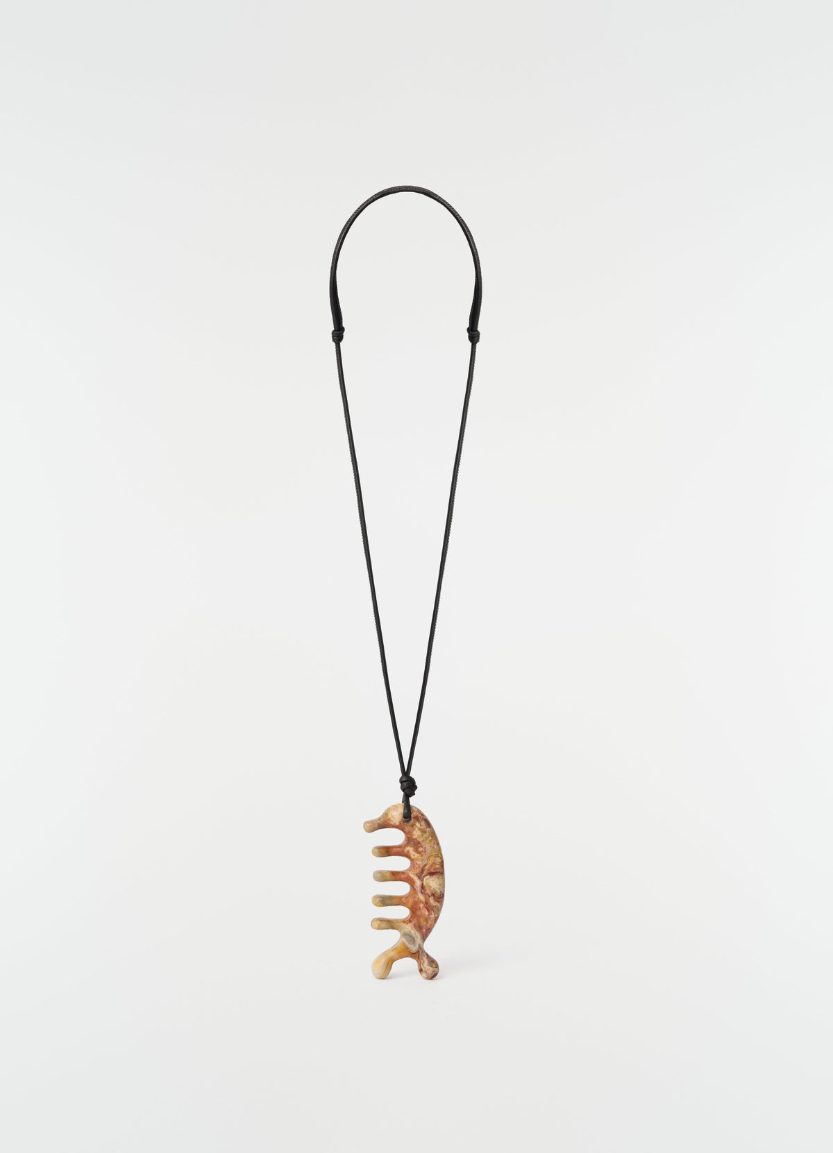 BELUGA GUA SHA NECKLACE IN YELLOW SNAKE JASPER