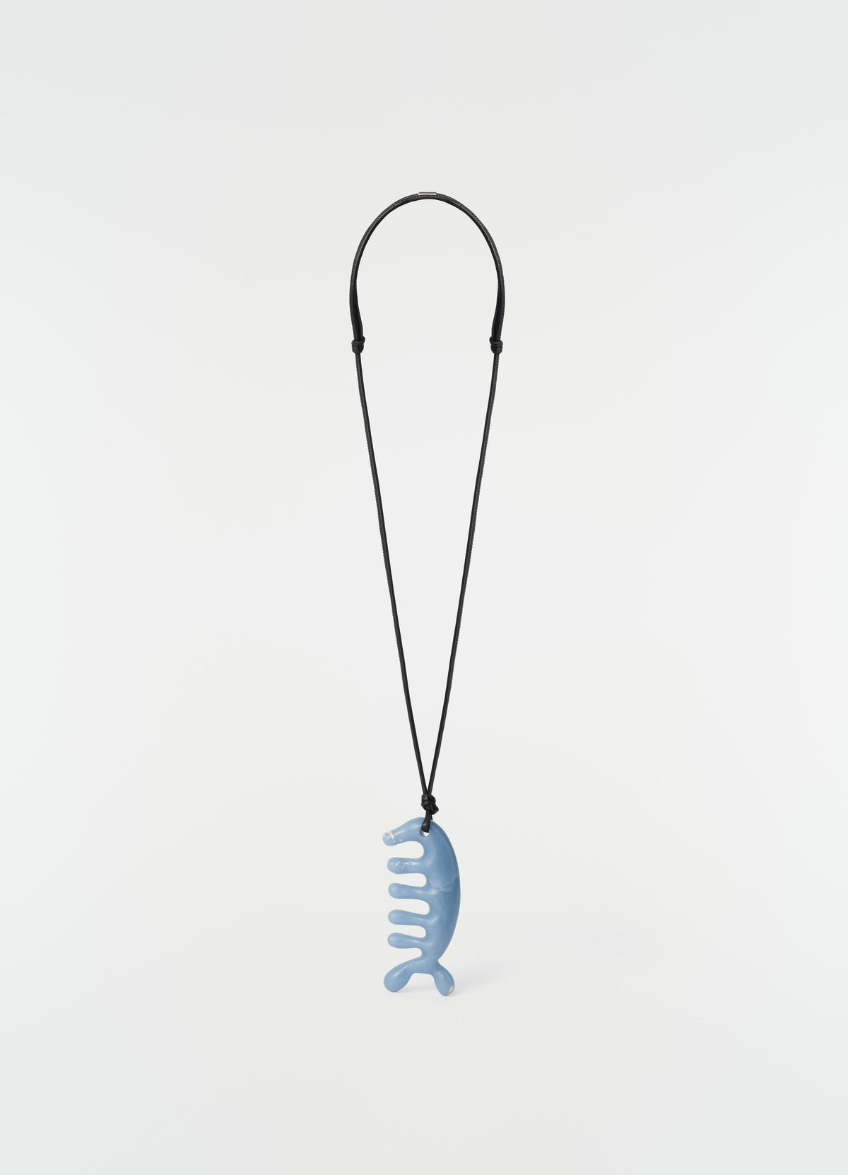 COLLIER GUA SHA BELUGA EN PIERRE ANGÉLITE