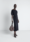 OFF SHOULDER DRESS IN HEAVY COTTON LINEN JERSEY