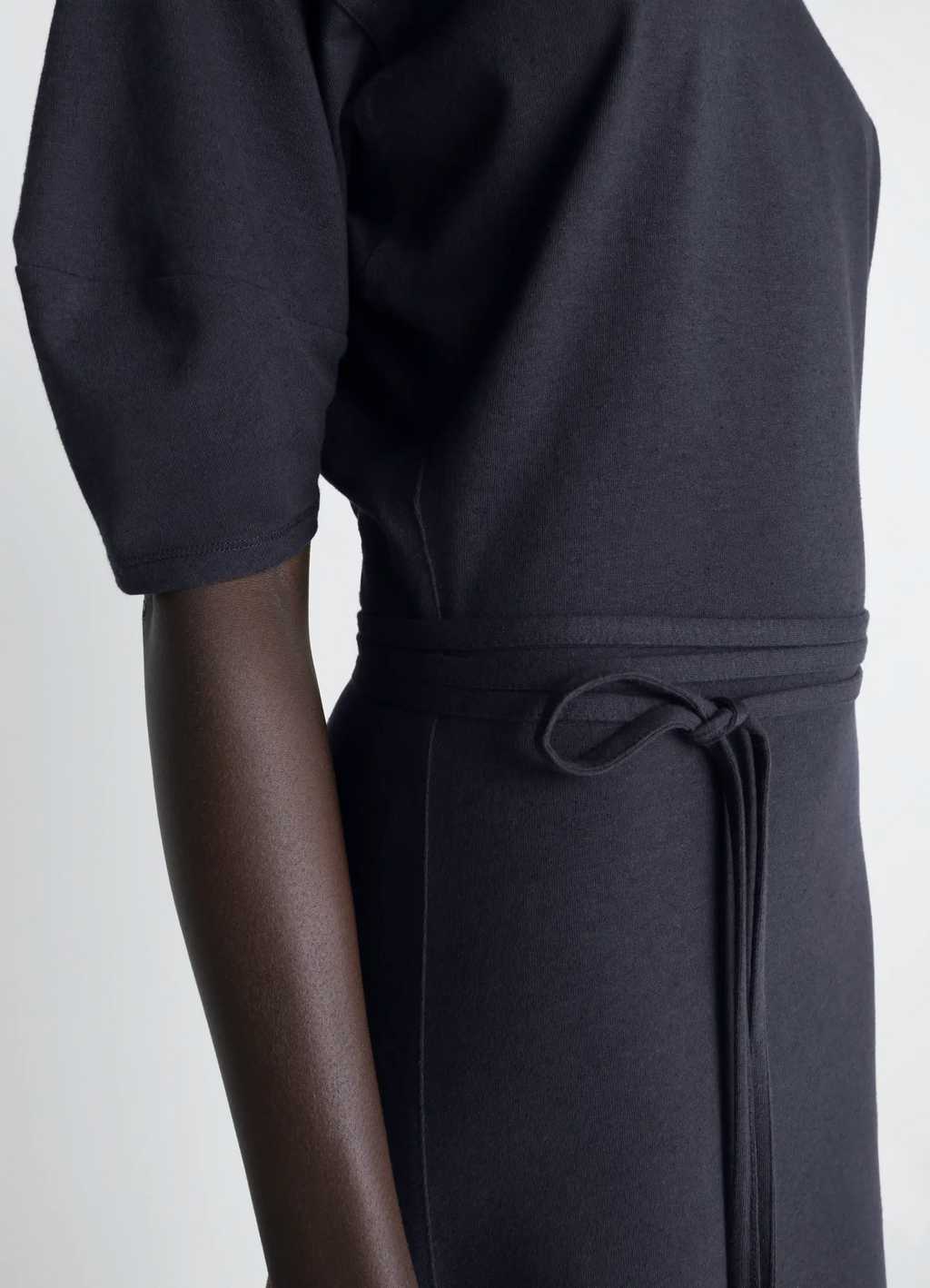 OFF SHOULDER DRESS IN HEAVY COTTON LINEN JERSEY