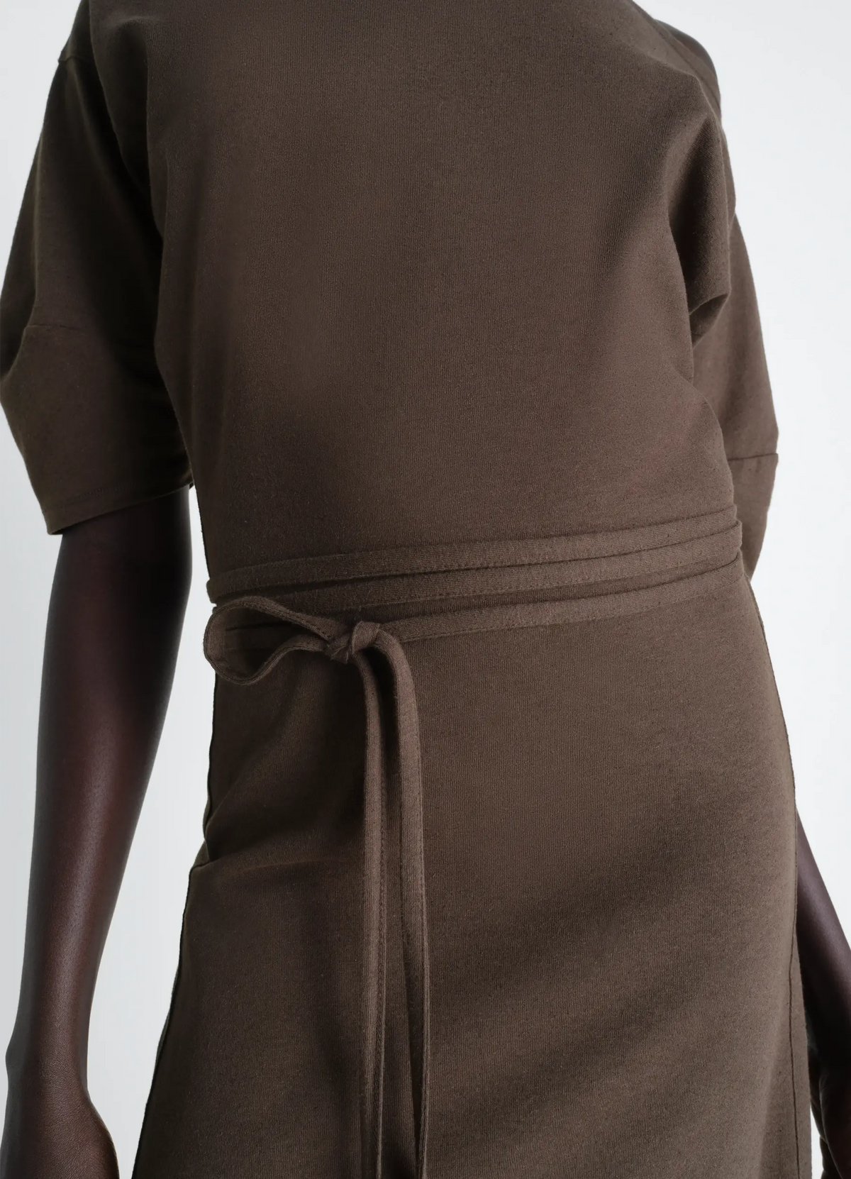 OFF SHOULDER DRESS IN HEAVY COTTON LINEN JERSEY
