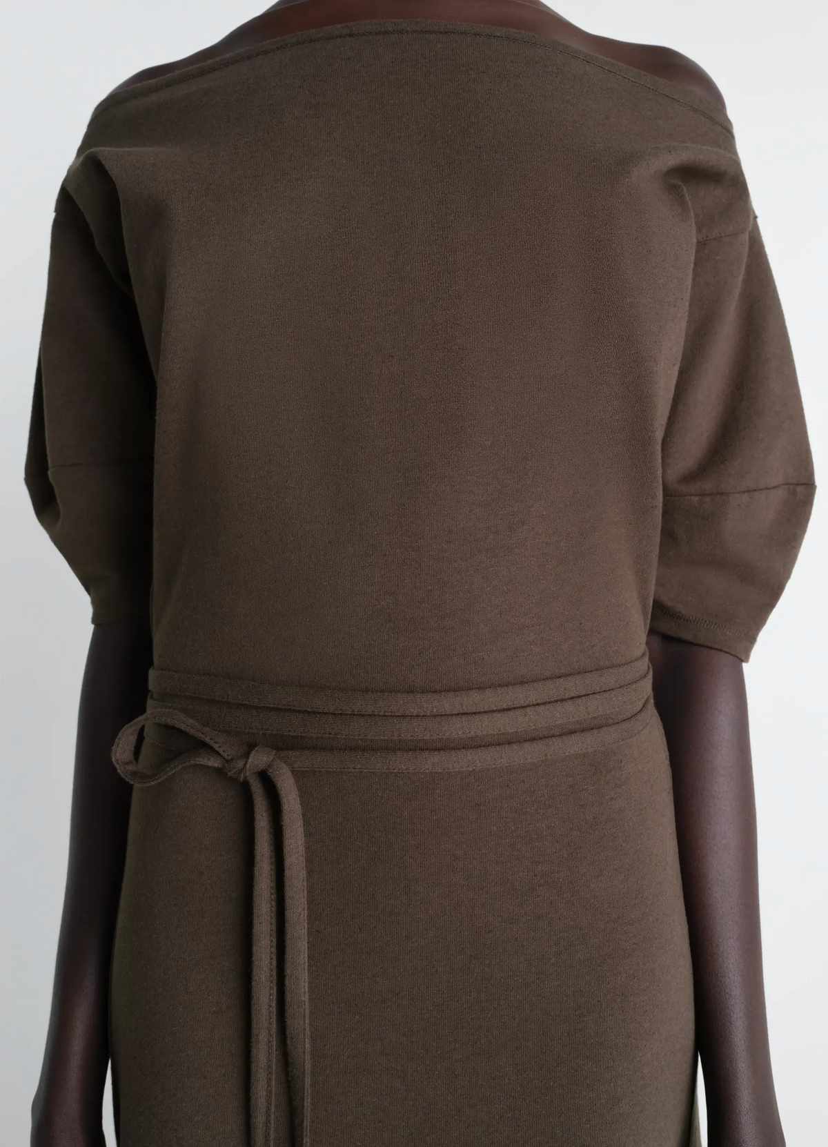 OFF SHOULDER DRESS IN HEAVY COTTON LINEN JERSEY