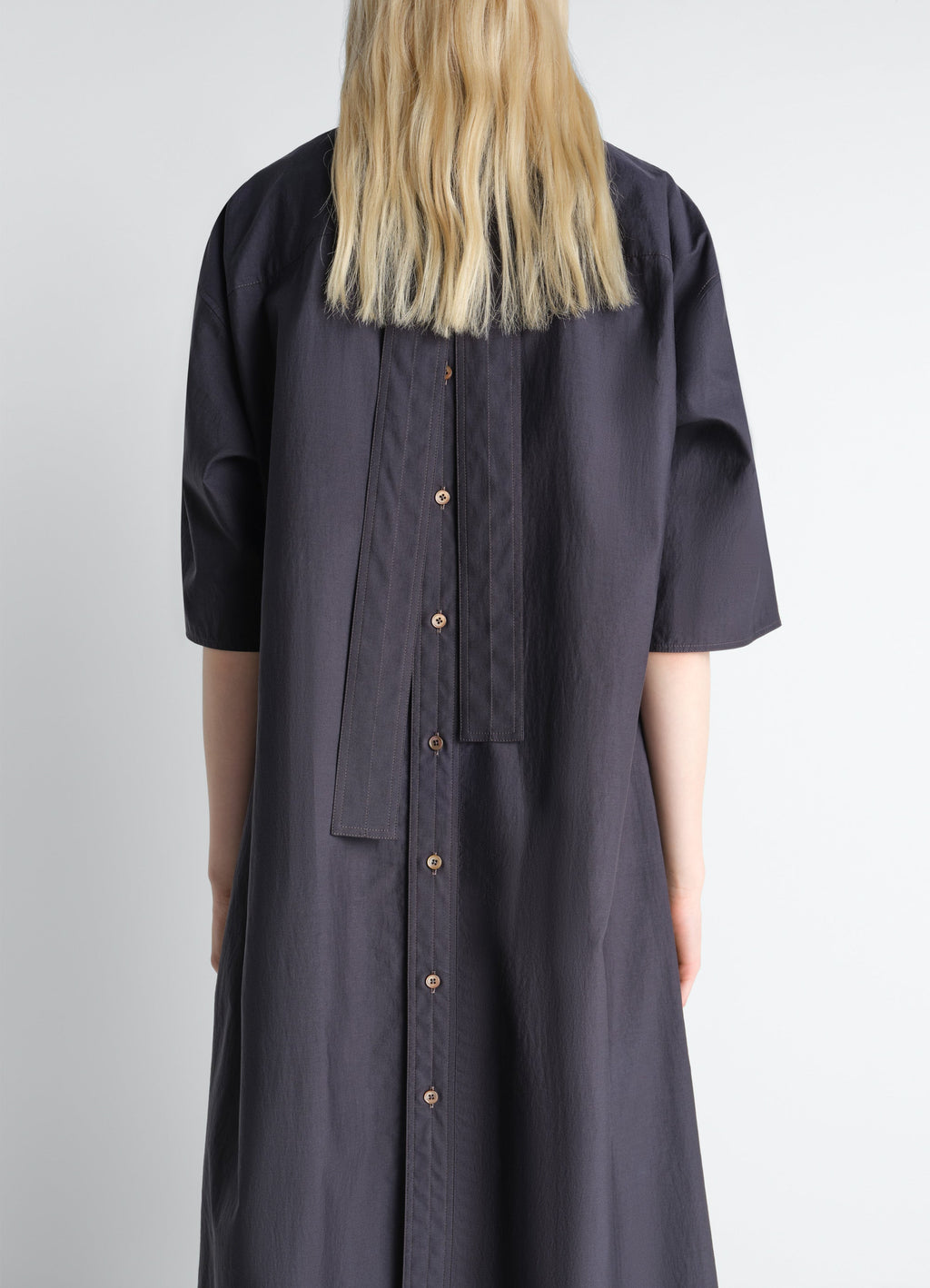 ROBE TUBE RÉVERSIBLE EN SOIE ET COTON LAVÉ