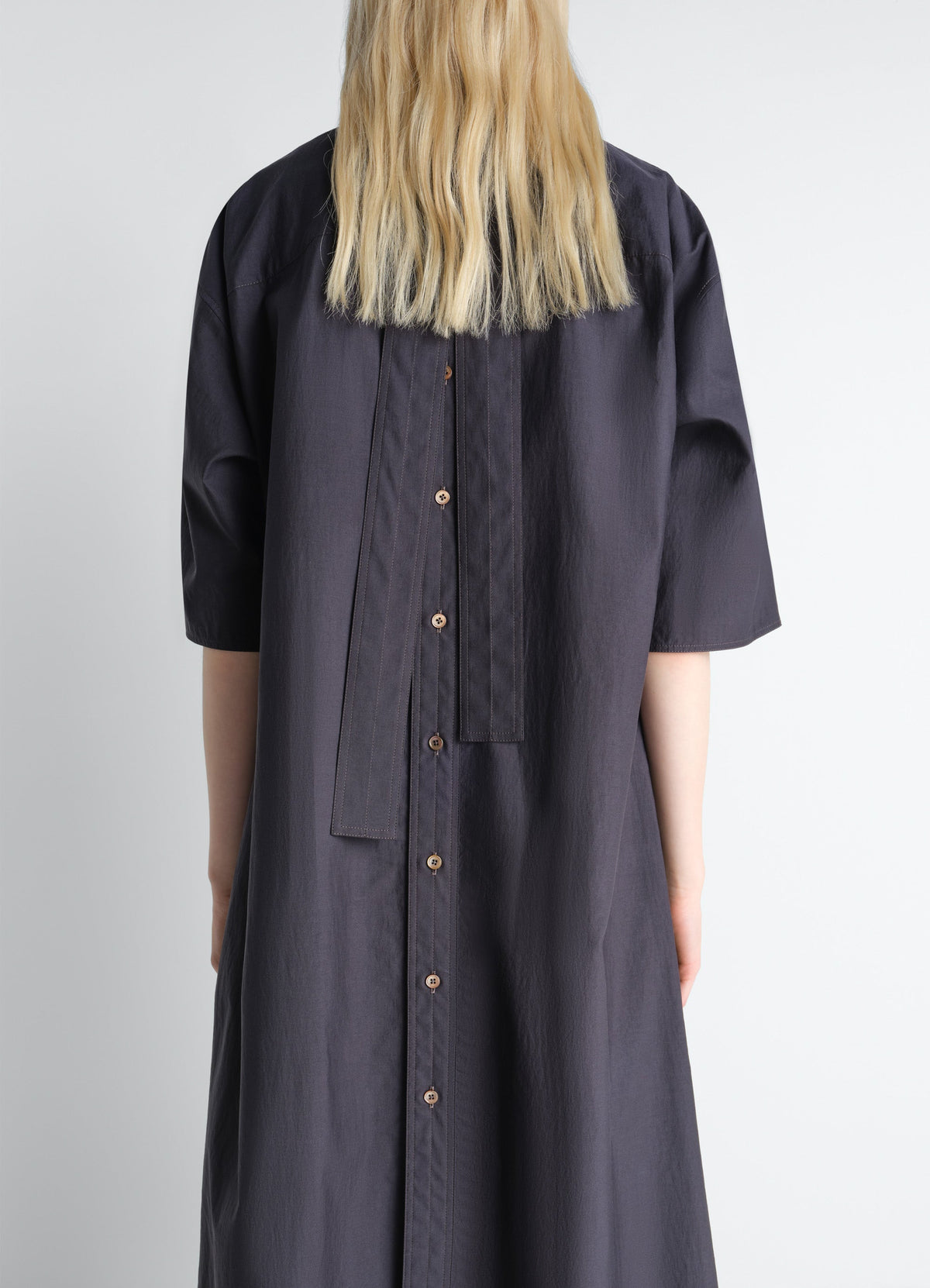 REVERSIBLE TUBE DRESS IN WASHED COTTON SILK