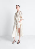 ROBE TUBE RÉVERSIBLE EN COTON ET SOIE LAVÉS