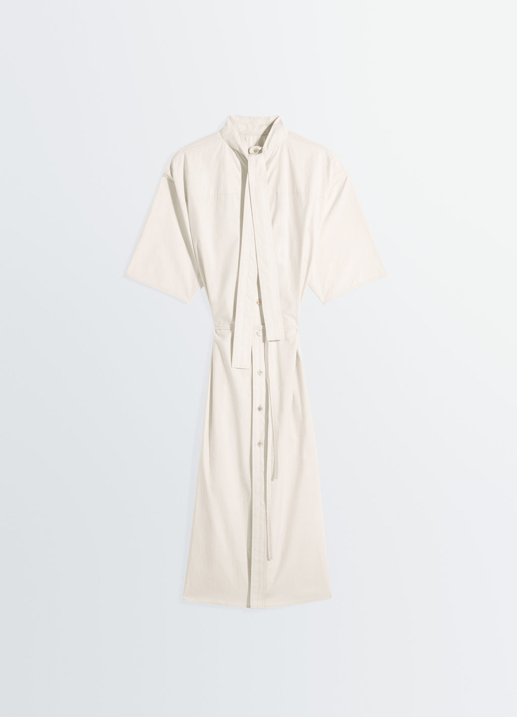 ROBE TUBE RÉVERSIBLE EN COTON ET SOIE LAVÉS