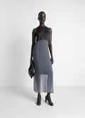 COLUMN DRESS IN CREPE DE CHINE VISCOSE