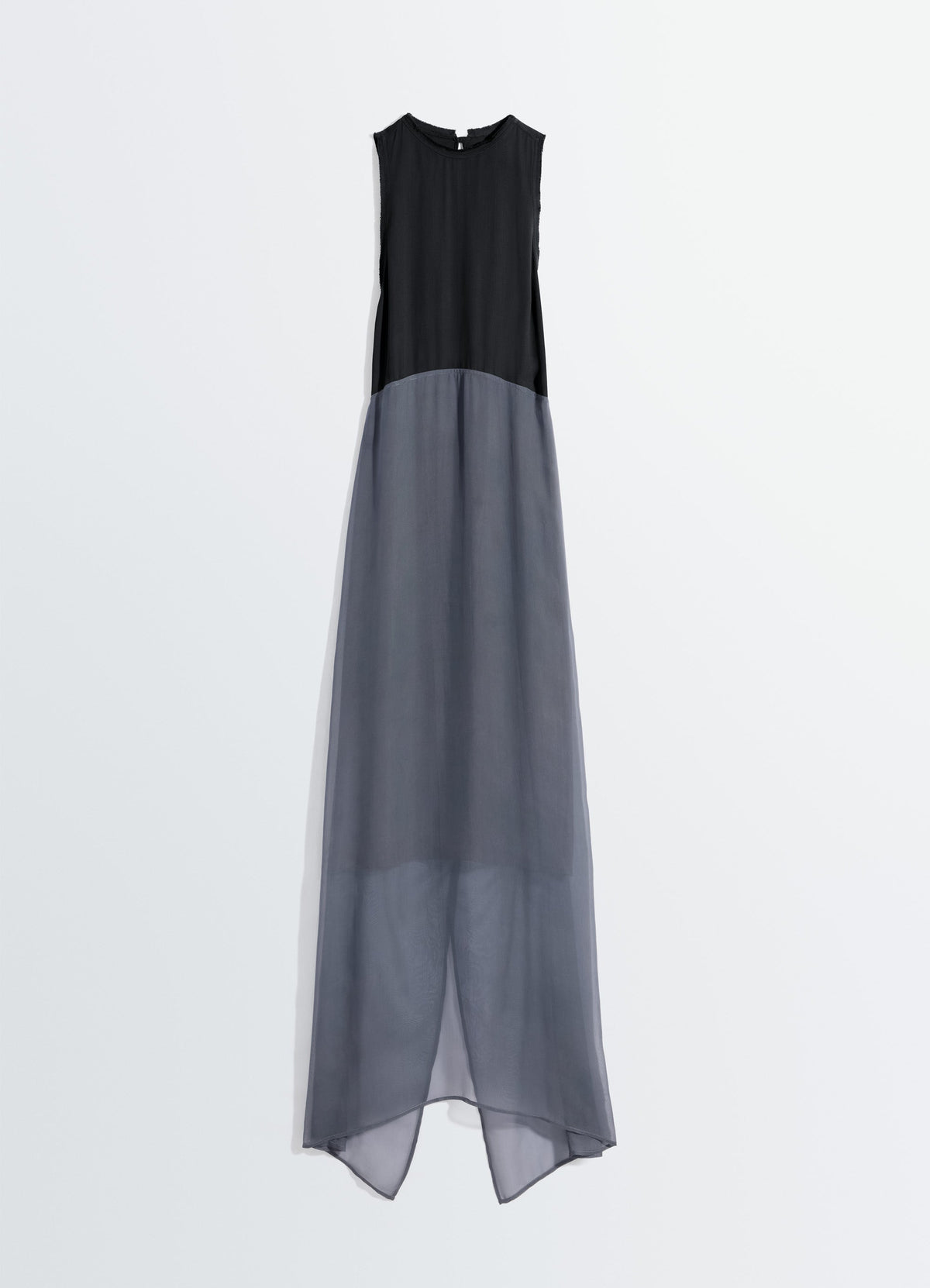 COLUMN DRESS IN CREPE DE CHINE VISCOSE