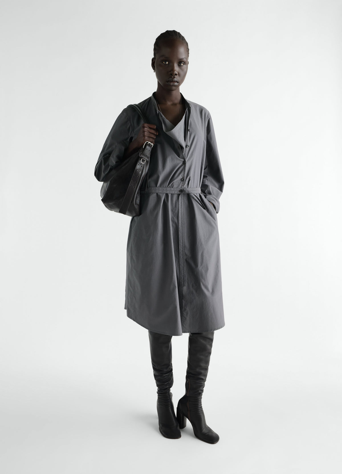VAREUSE DRESS IN WASHED COTTON SILK