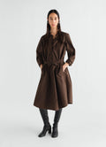 ROBE VAREUSE EN SOIE ET COTON LAVÉ