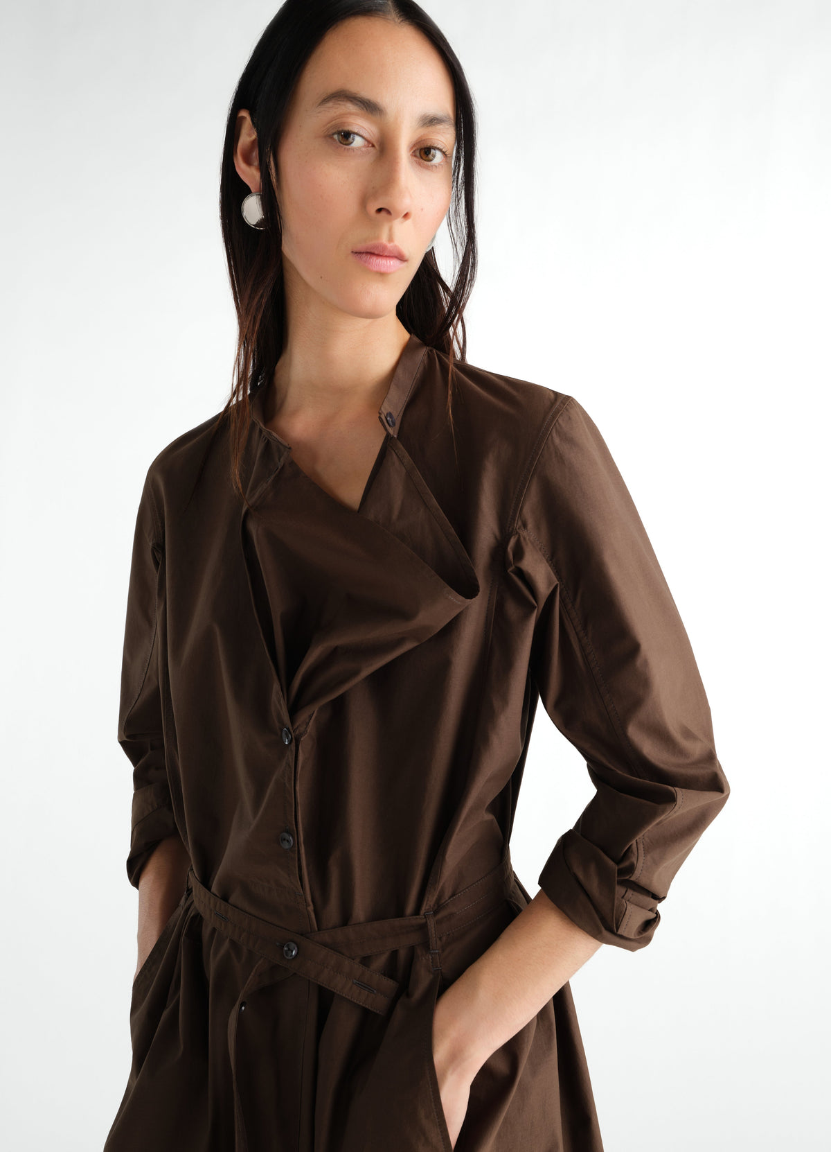 VAREUSE DRESS IN WASHED COTTON SILK