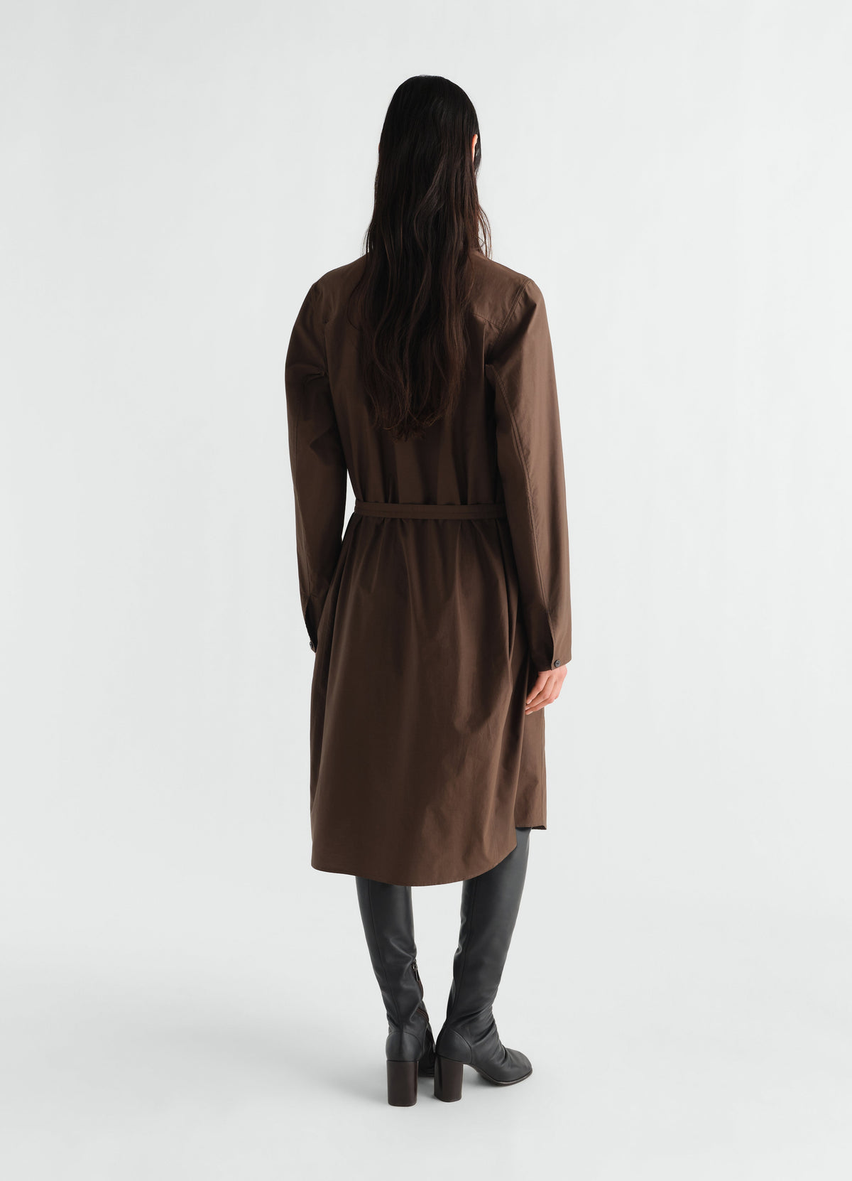 ROBE VAREUSE EN SOIE ET COTON LAVÉ