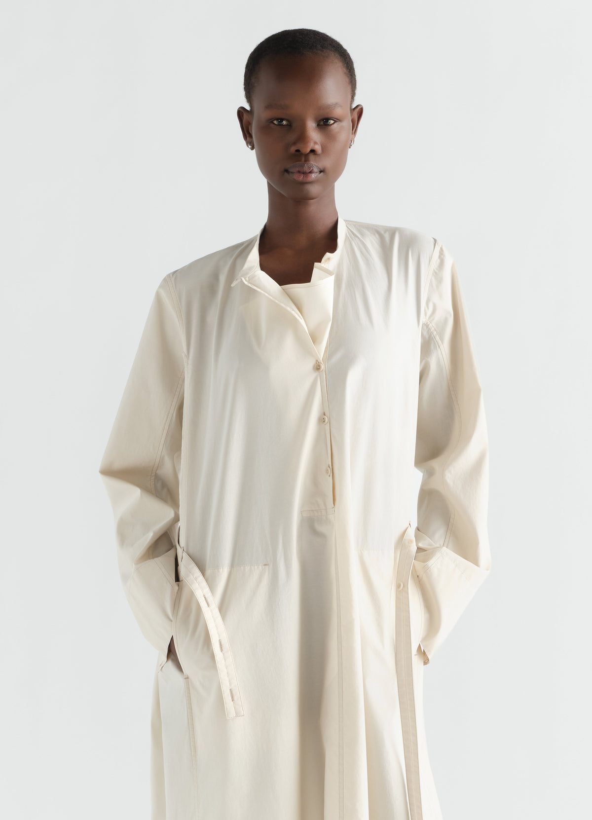 VAREUSE DRESS IN WASHED COTTON SILK