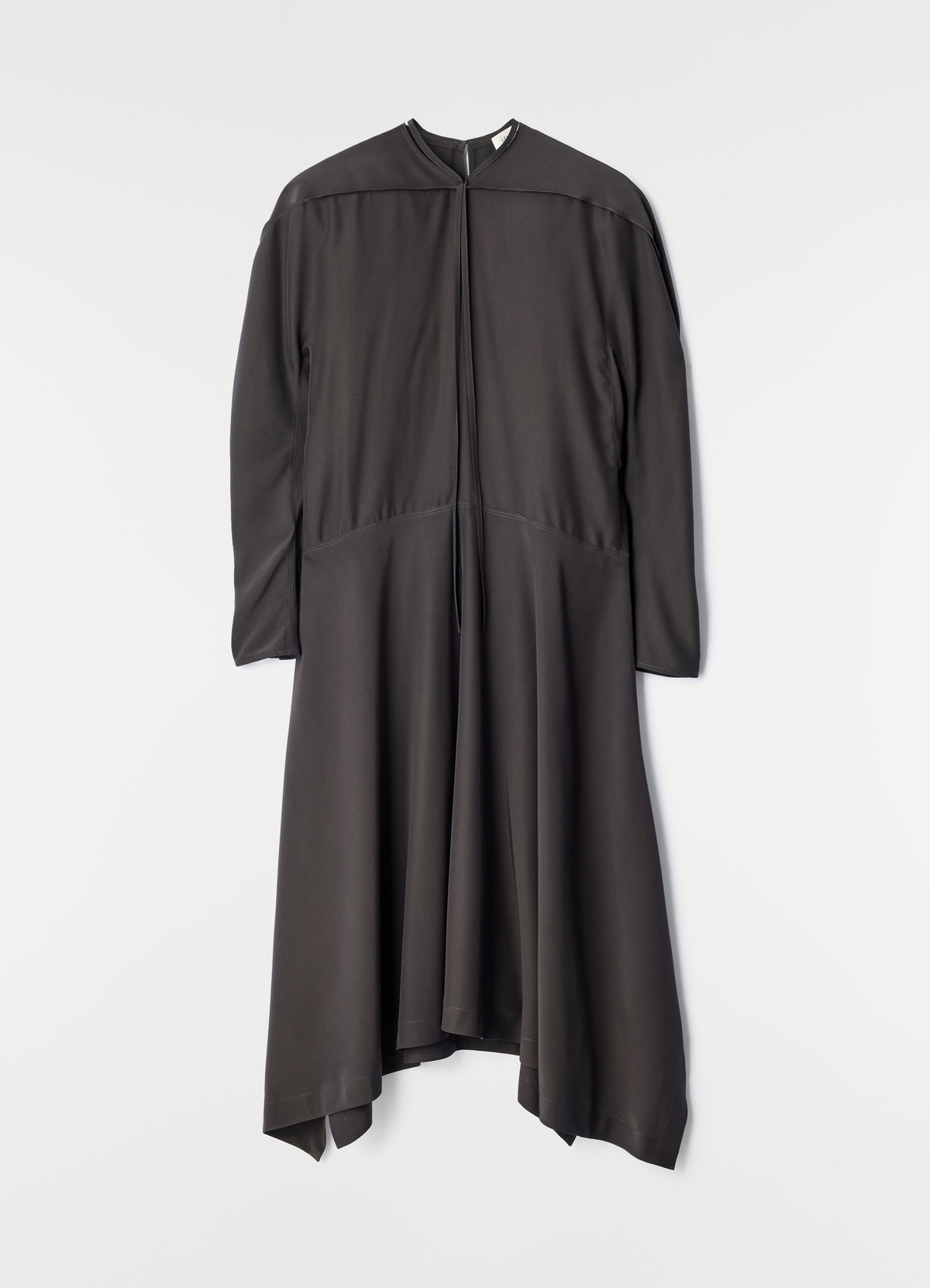 MIDI DRESS IN SILK VISCOSE TOILE