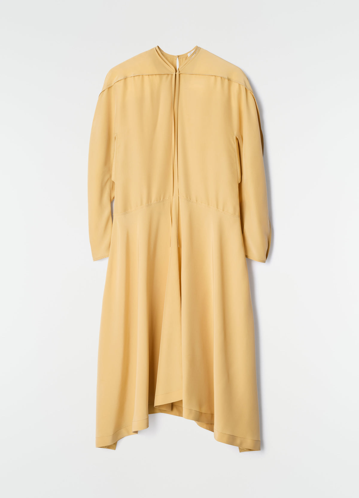 MIDI DRESS IN SILK VISCOSE TOILE