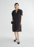ROBE À FRANGES EN SOIE SÈCHE À IMPRIMÉ SERPENT