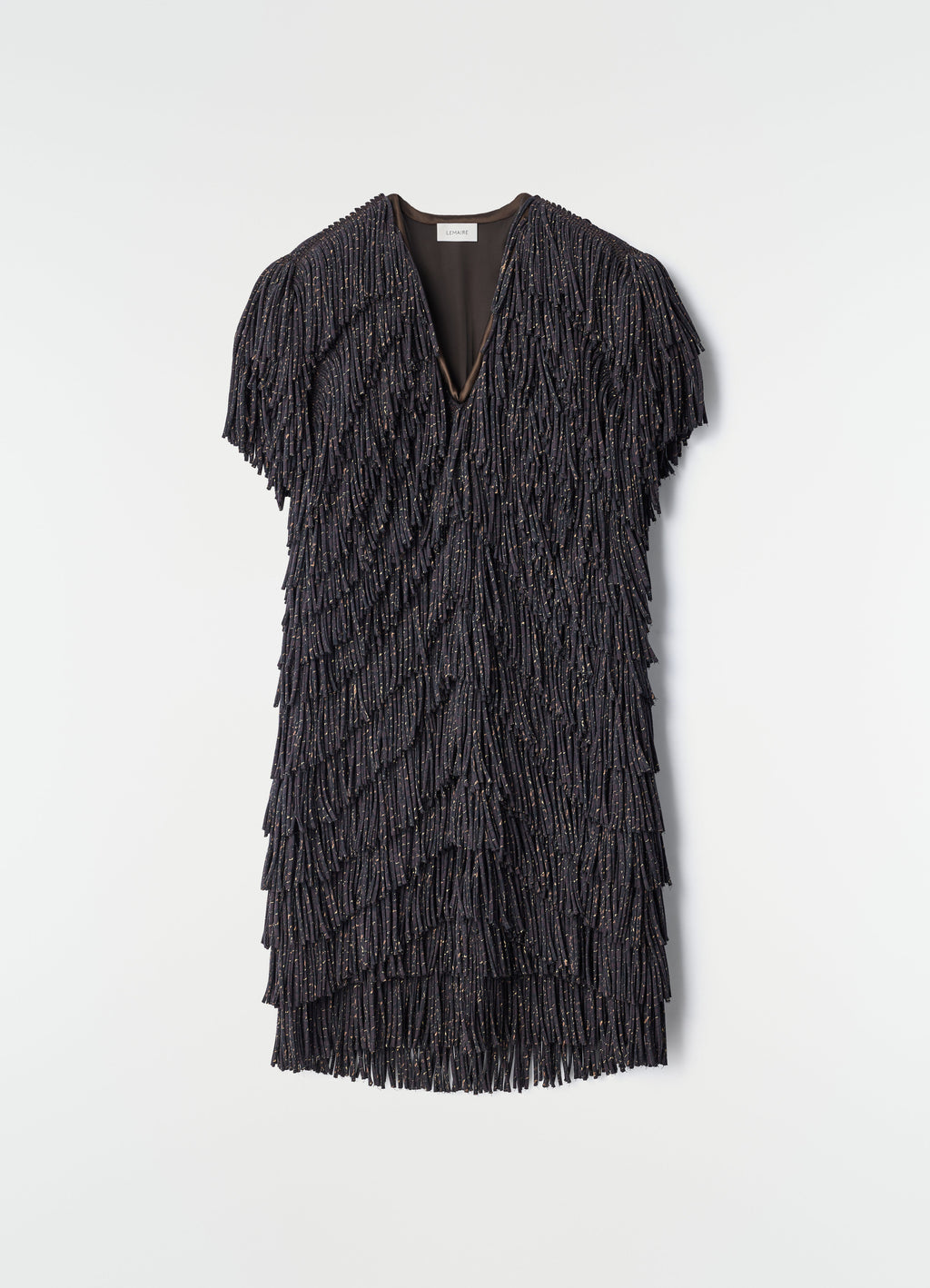 ROBE À FRANGES EN SOIE SÈCHE À IMPRIMÉ SERPENT