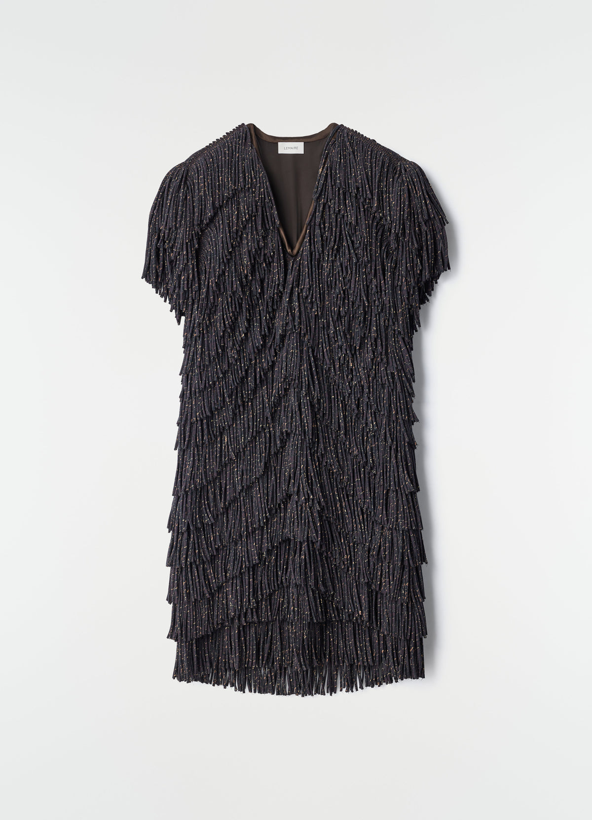 ROBE À FRANGES EN SOIE SÈCHE À IMPRIMÉ SERPENT