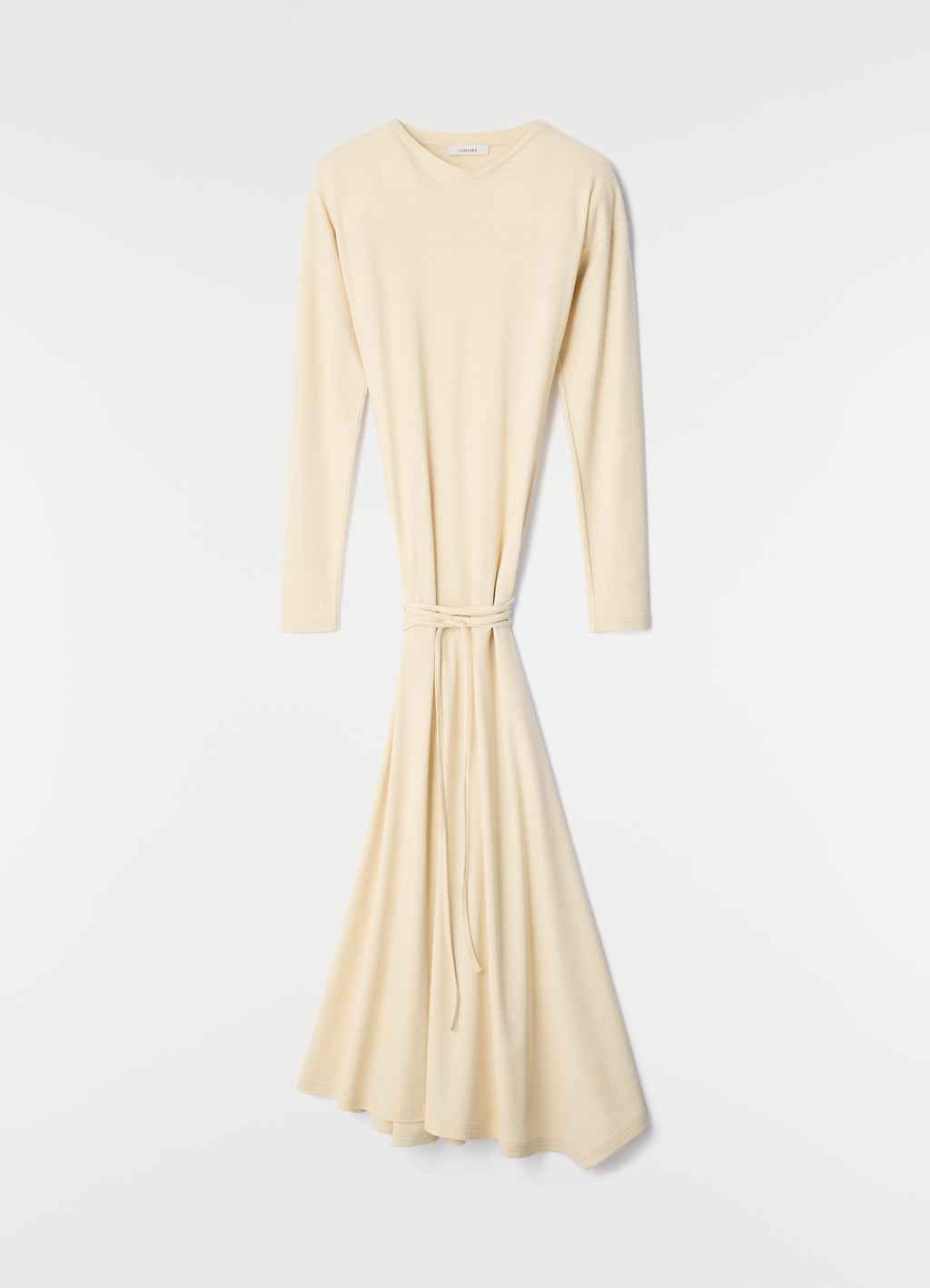 ROBE FLUIDE À MANCHES LONGUES EN JERSEY CRÊPE SOYEUX