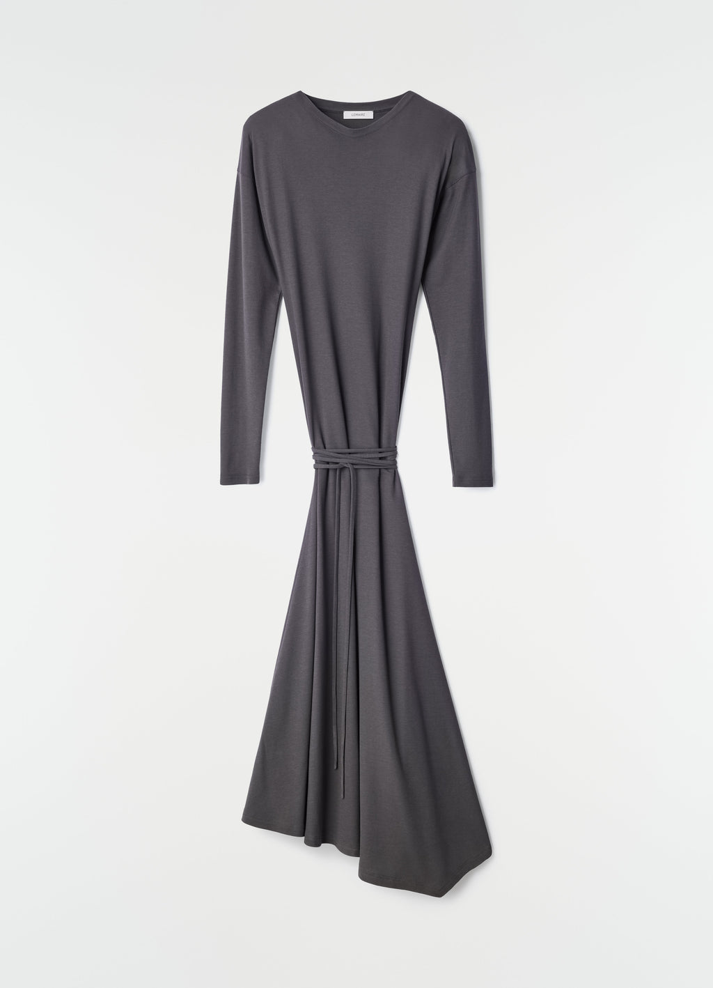 ROBE FLUIDE À MANCHES LONGUES EN JERSEY CRÊPE SOYEUX