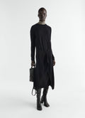 BUTTONED DRESS IN MERINO BLEND